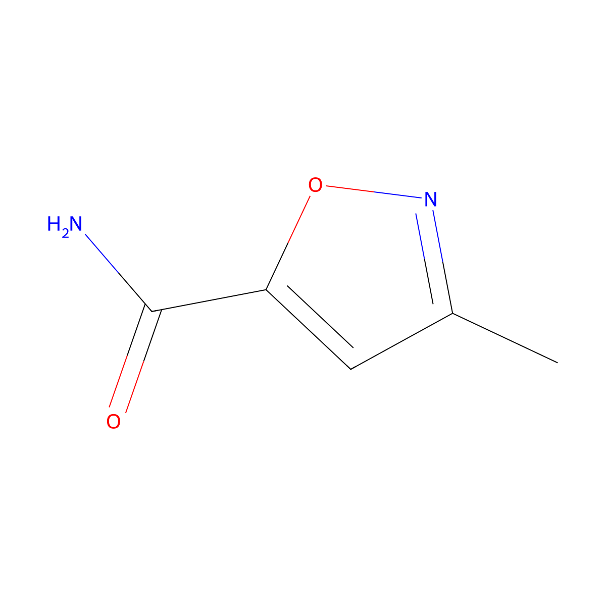 3-Methylisoxazole-5-carboxaMide molecular structure, CAS 38955-11-2
