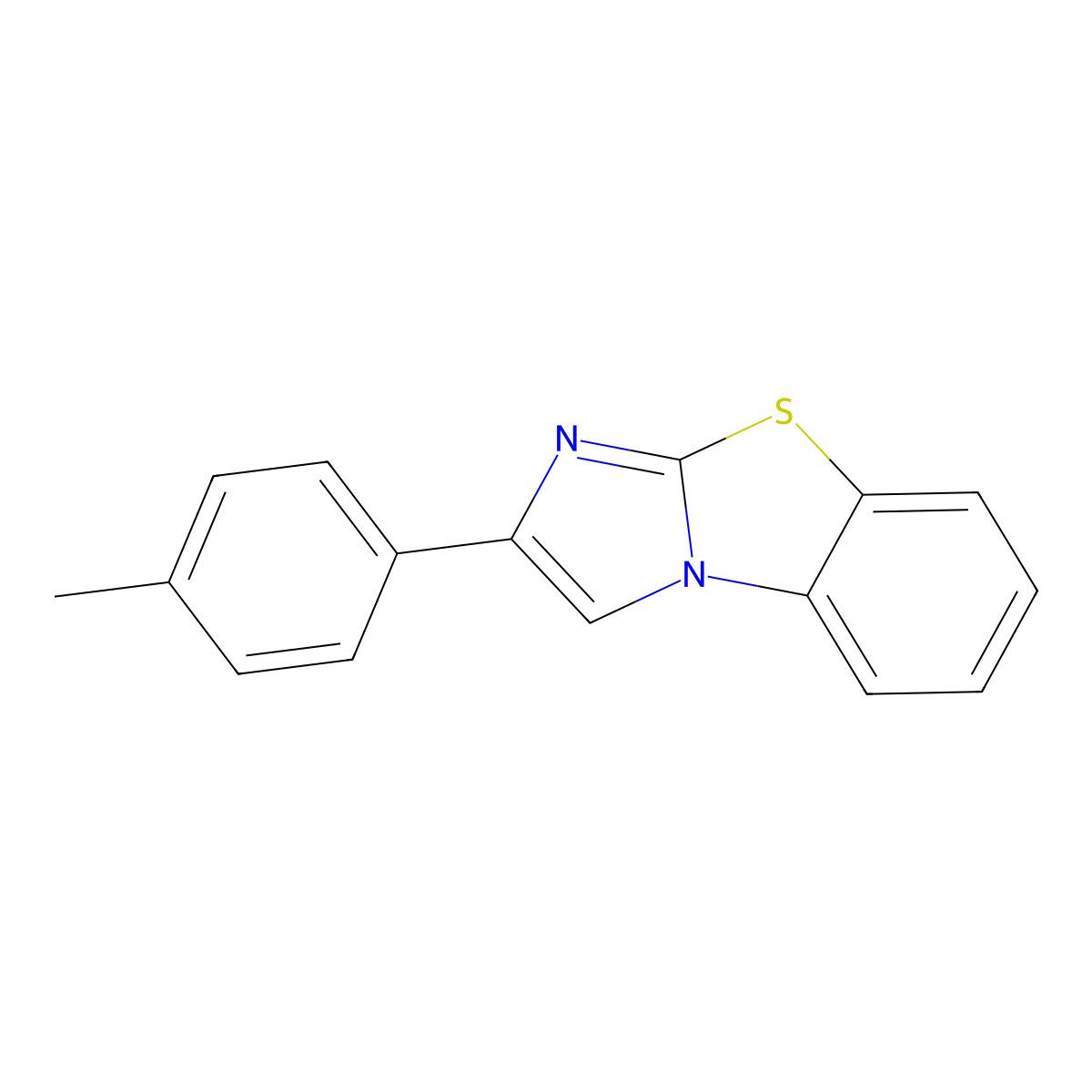 2-(4-Methylphenyl)imidazo[2,1-b][1,3]benzothiazole molecular structure, CAS 38956-27-3
