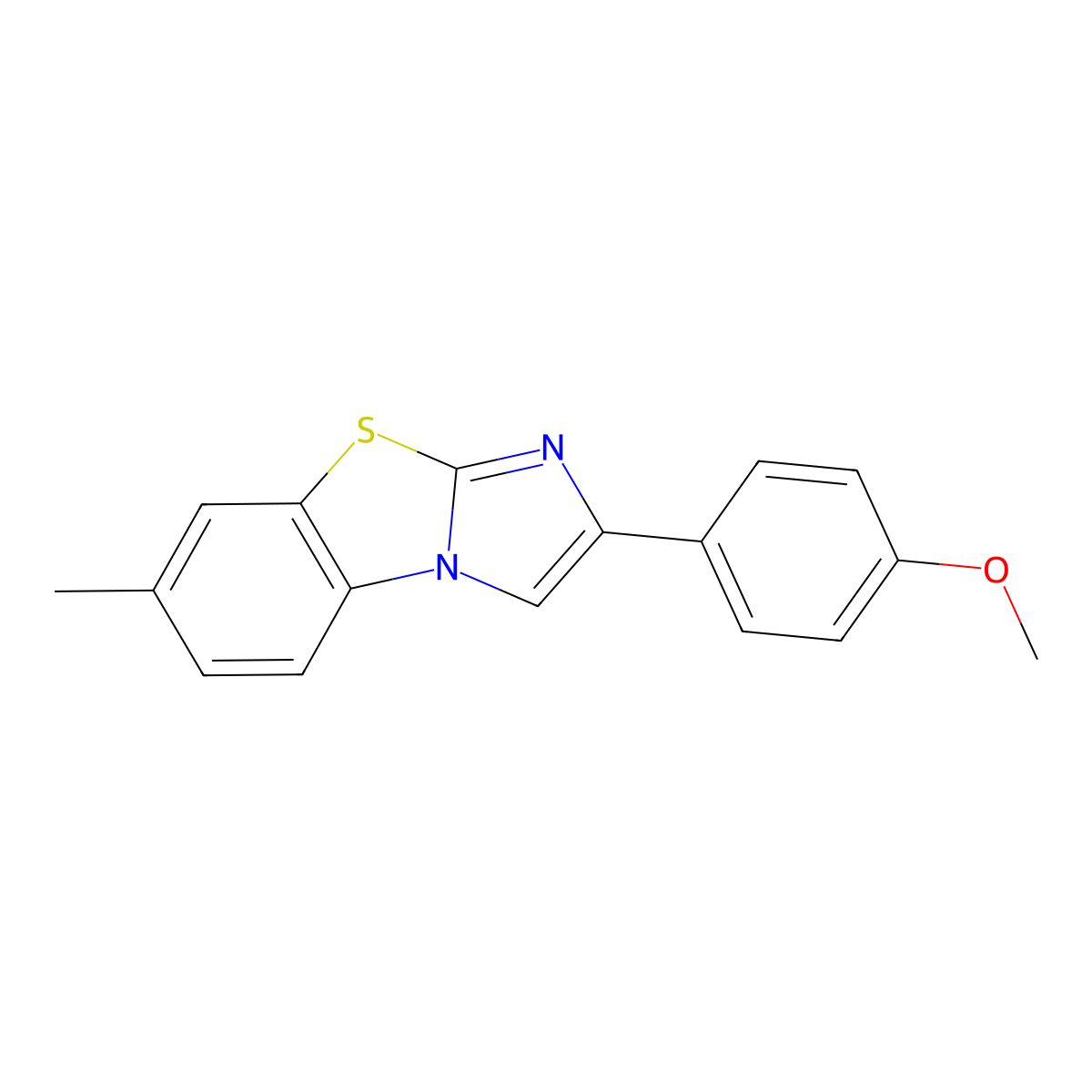 2-(4-Methoxyphenyl)-7-methylimidazo[2,1-b][1,3]benzothiazole molecular structure, CAS 38956-32-0