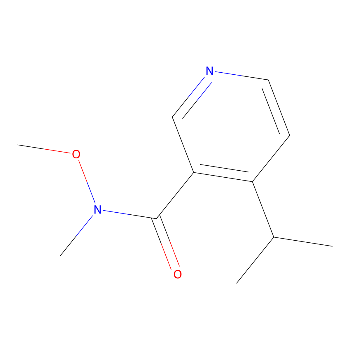4-Isopropyl-N-methoxy-N-methylnicotinamide molecular structure, CAS 389570-79-0