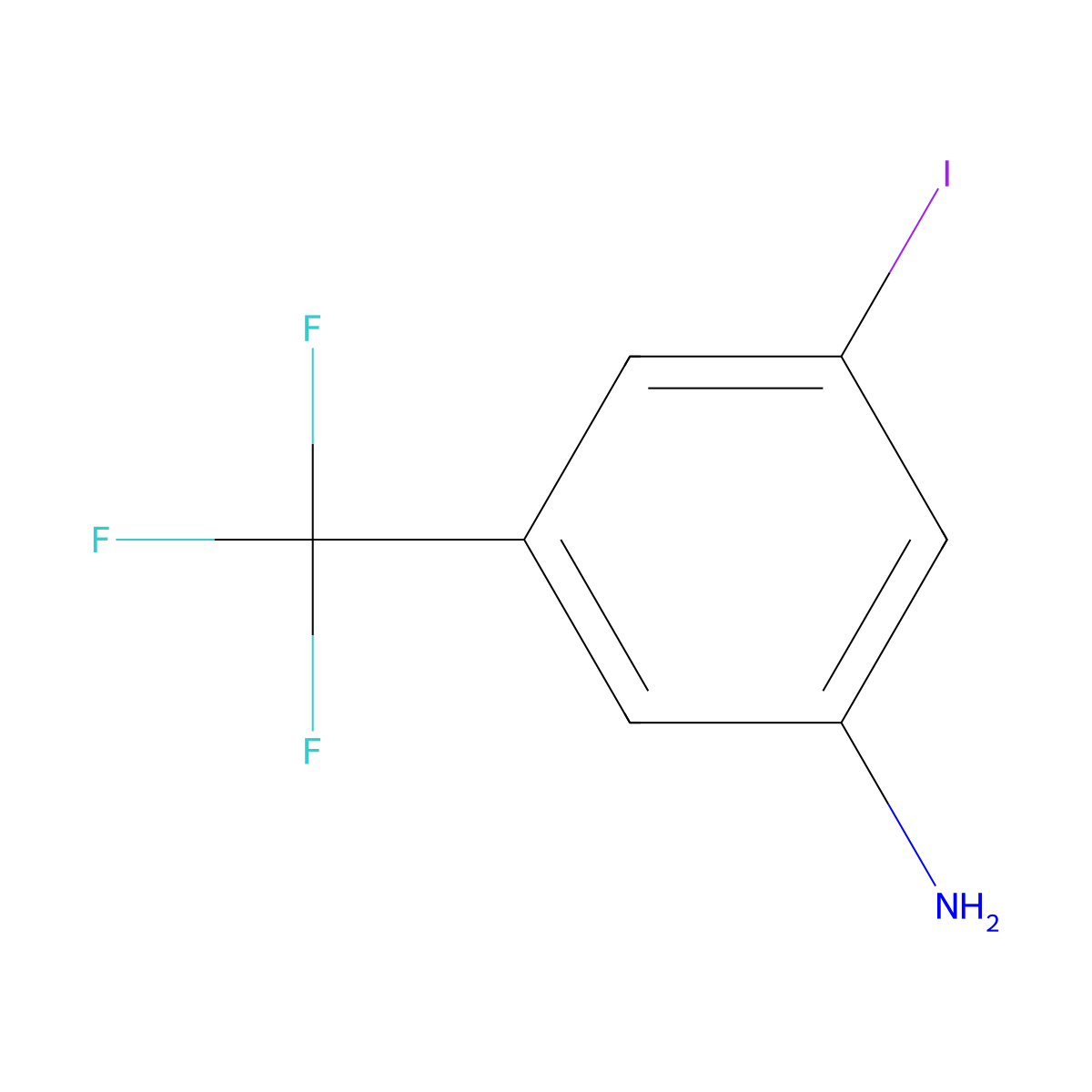 3-Iodo-5-(trifluoromethyl)aniline molecular structure, CAS 389571-69-1