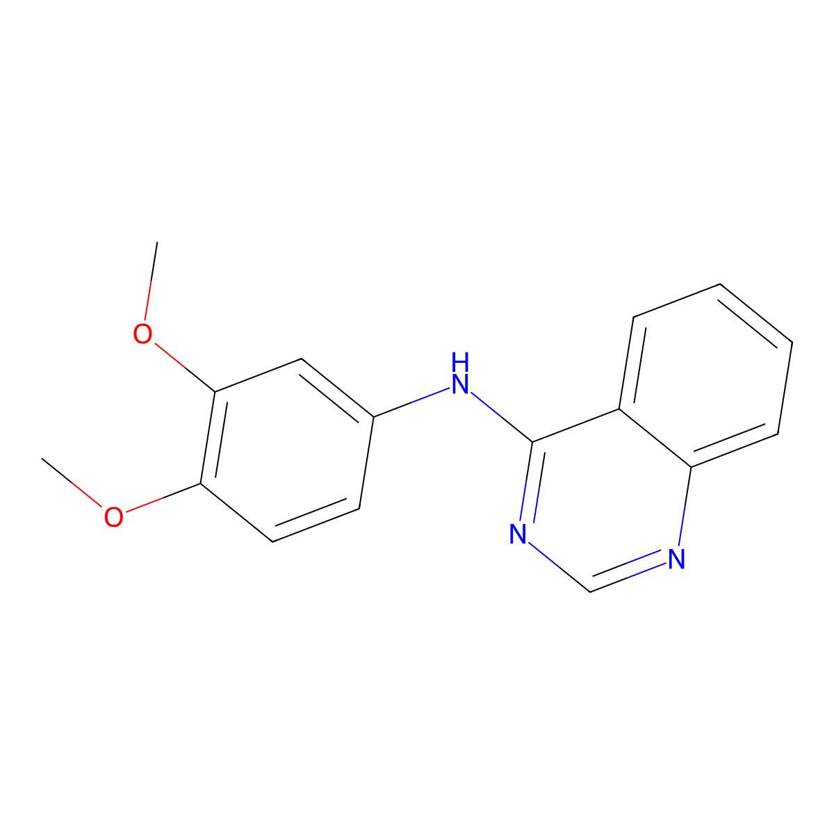 N-(3,4-dimethoxyphenyl)quinazolin-4-amine molecular structure, CAS 389576-73-2