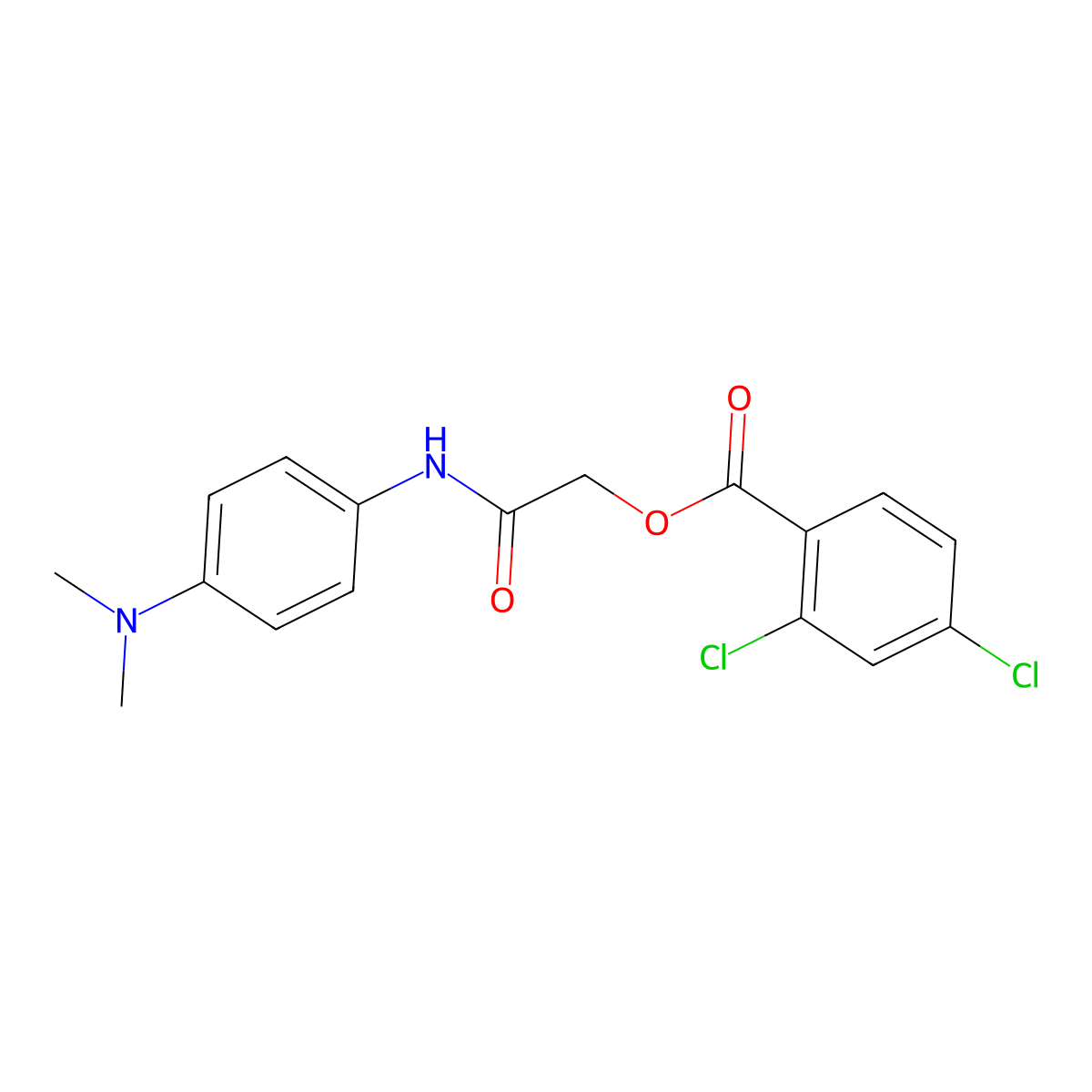 [2-[4-(Dimethylamino)anilino]-2-oxoethyl] 2,4-dichlorobenzoate molecular structure, CAS 389598-92-9