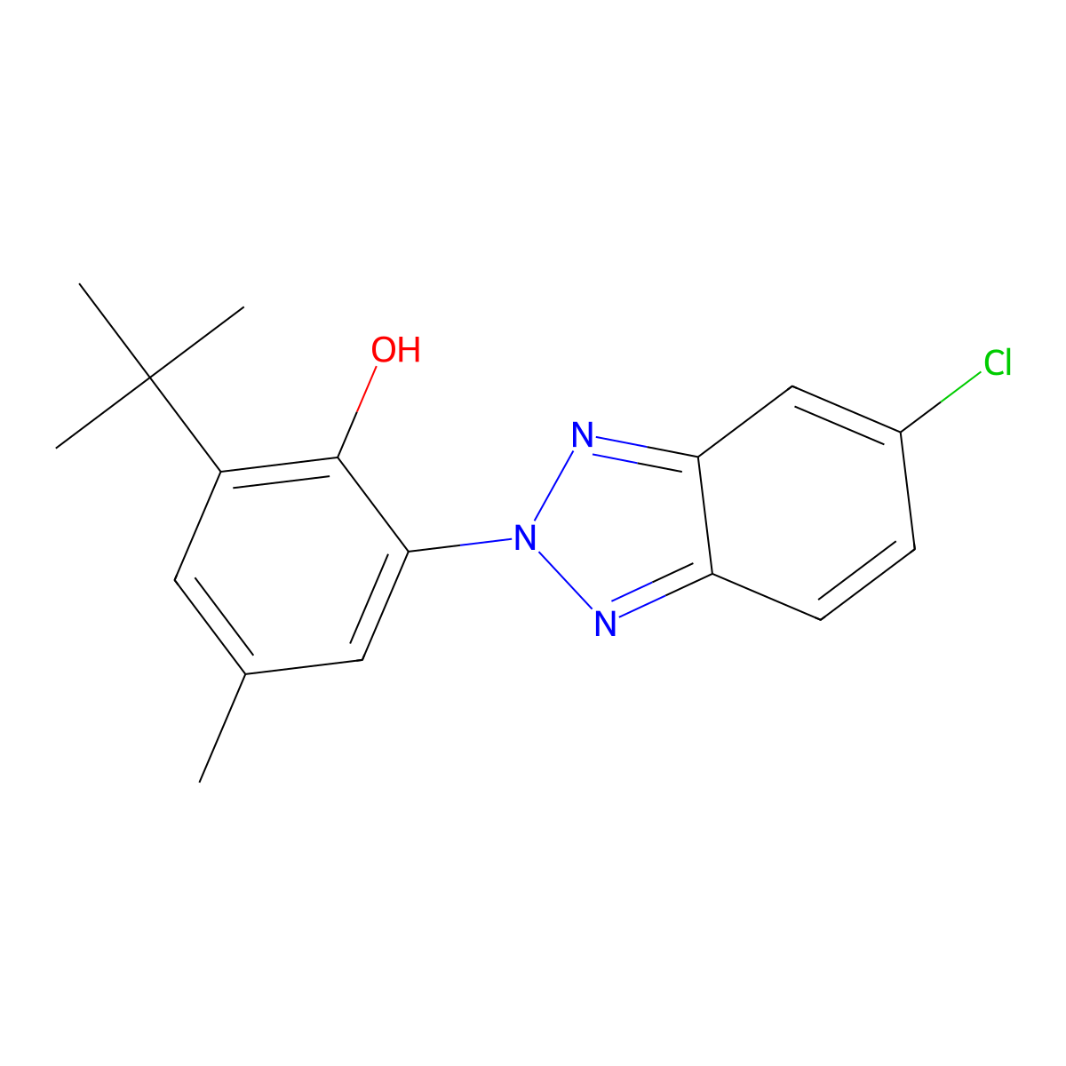 Tinuvin molecular structure, CAS 3896-11-5