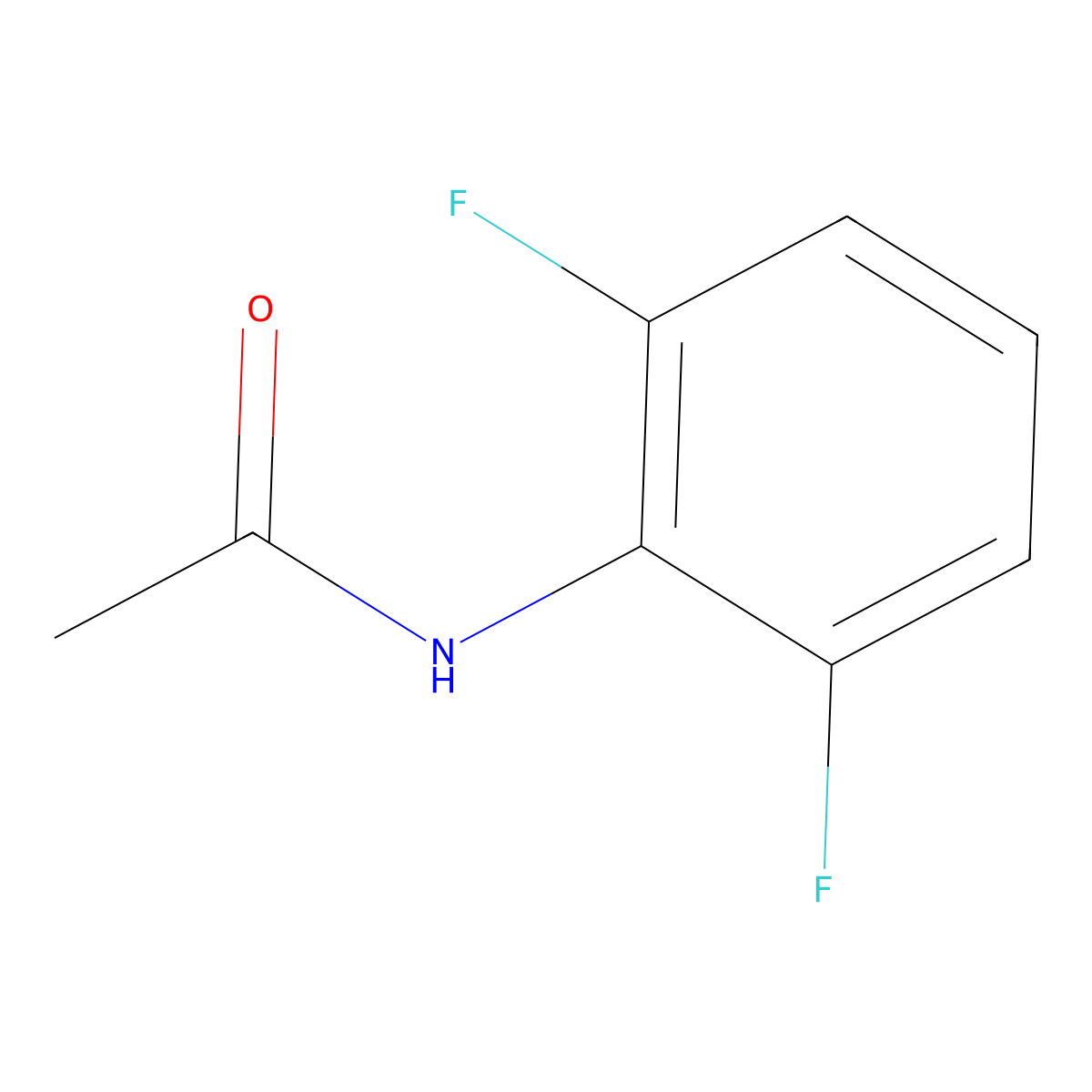 N-(2,6-difluorophenyl)acetamide molecular structure, CAS 3896-29-5