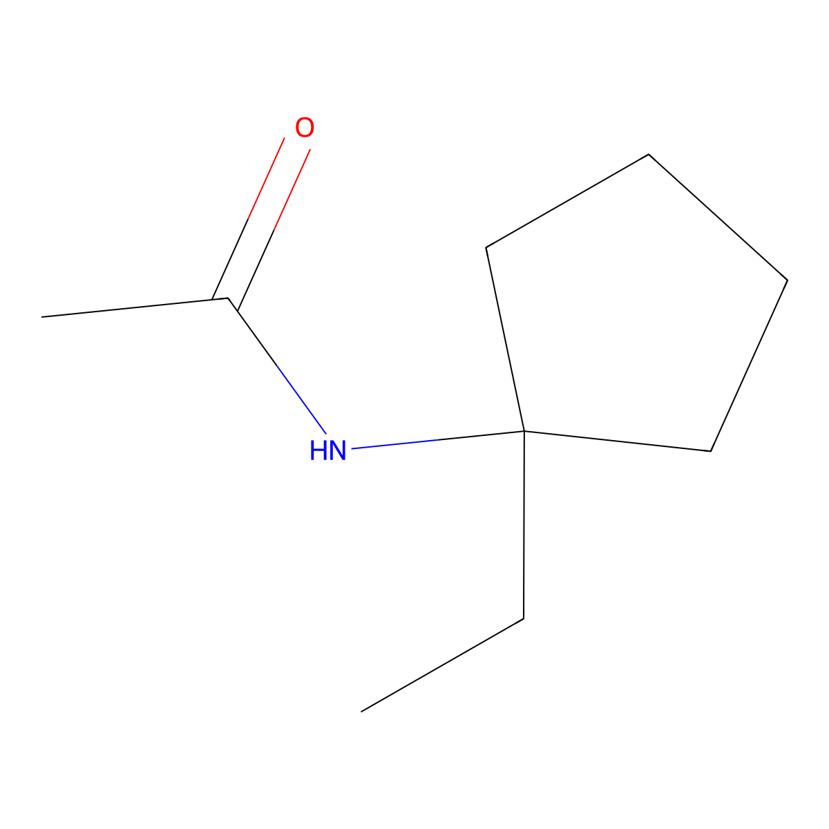 N-(1-Ethylcyclopentyl)acetamide molecular structure, CAS 3896-31-9