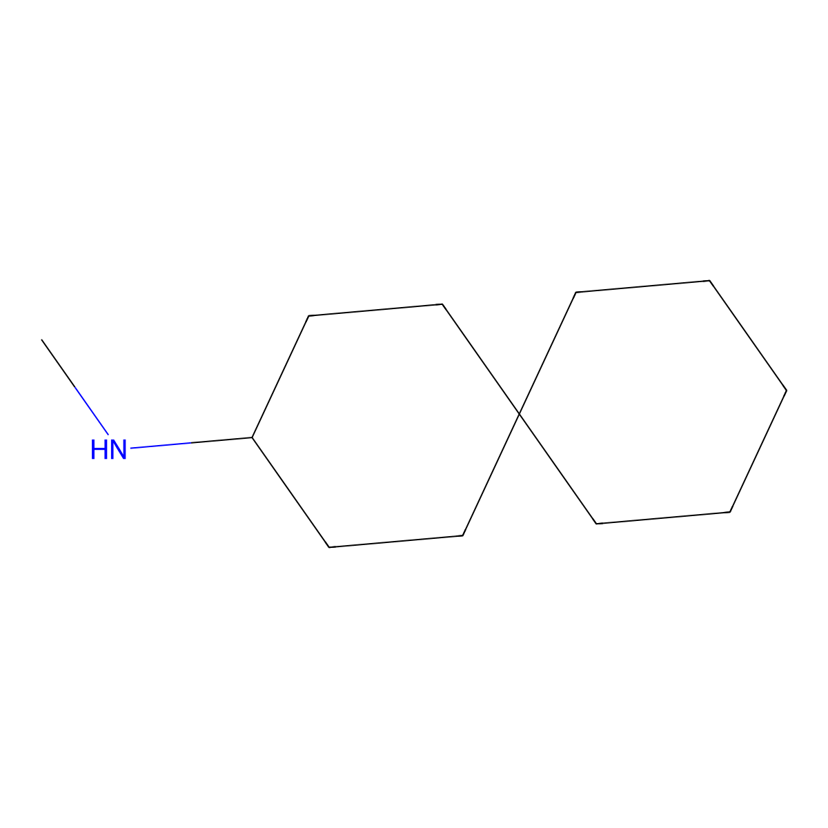 N-methylspiro[5.5]undecan-3-amine molecular structure, CAS 3896-79-5