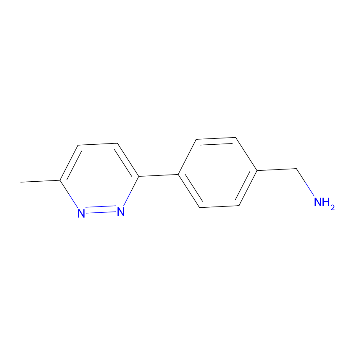 4-(6-Methylpyridazin-3-yl)benzylamine molecular structure, CAS 389602-89-5
