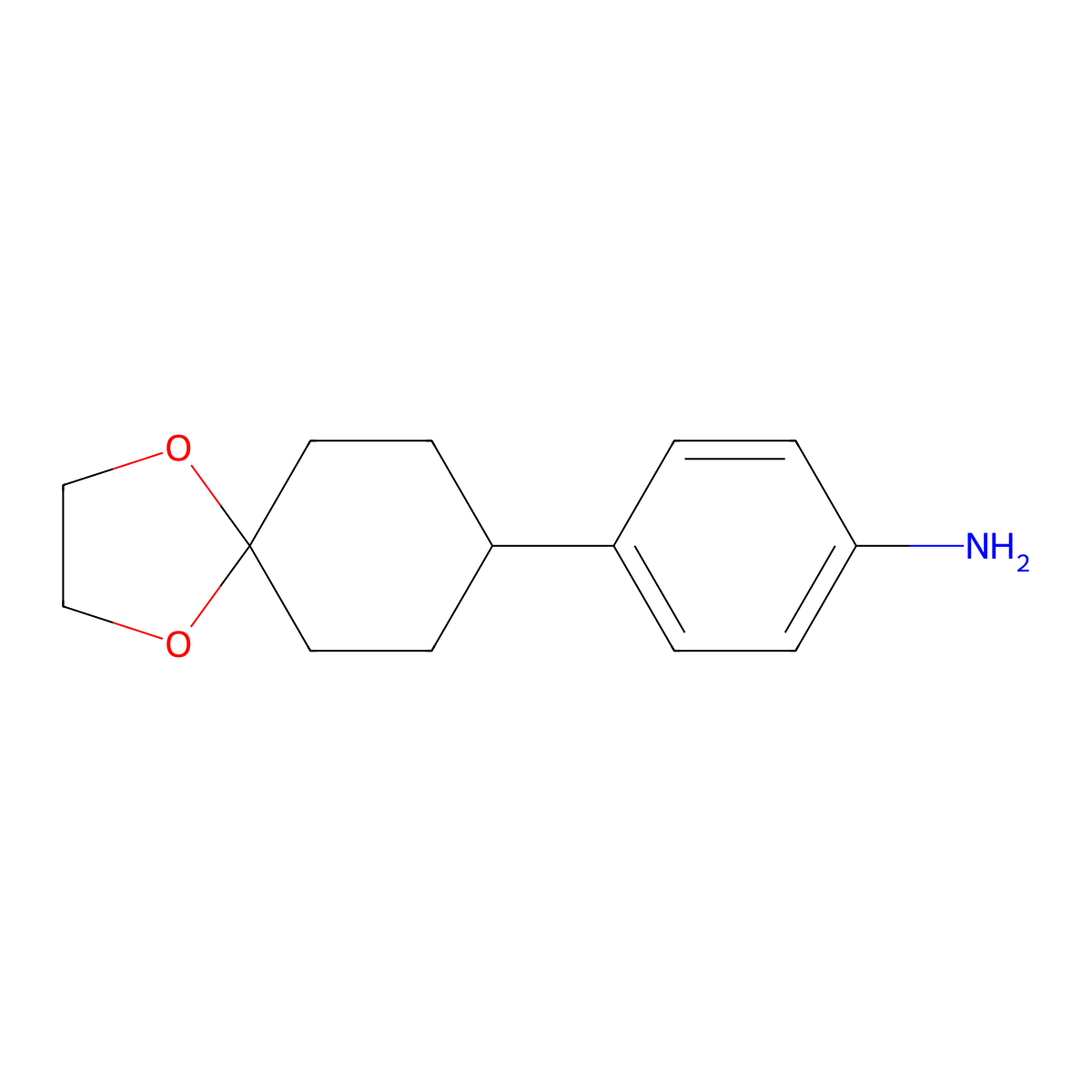 4-(1,4-Dioxaspiro[4.5]decan-8-yl)aniline molecular structure, CAS 389602-90-8