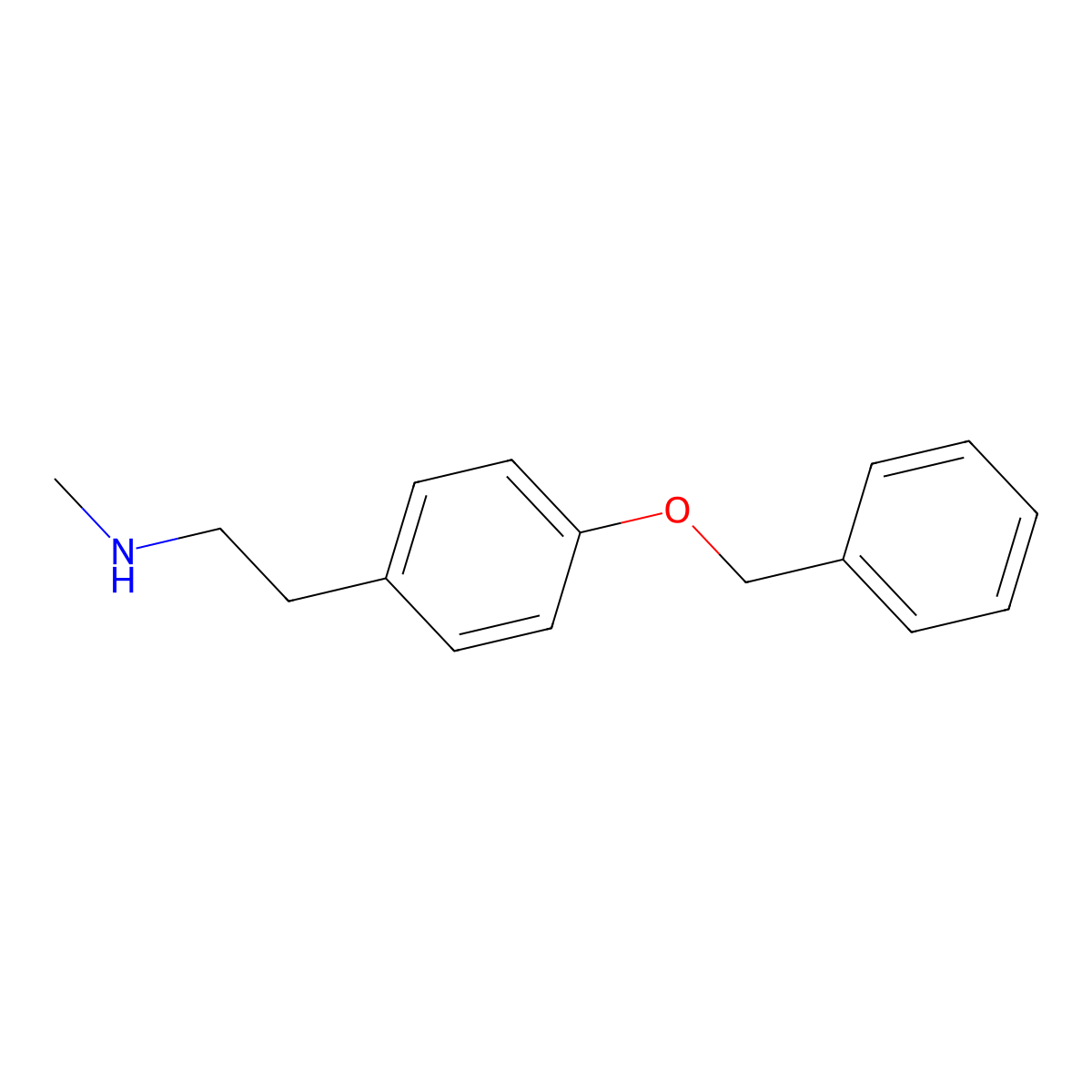 2-(4-(Benzyloxy)phenyl)-N-methylethanamine molecular structure, CAS 38961-21-6