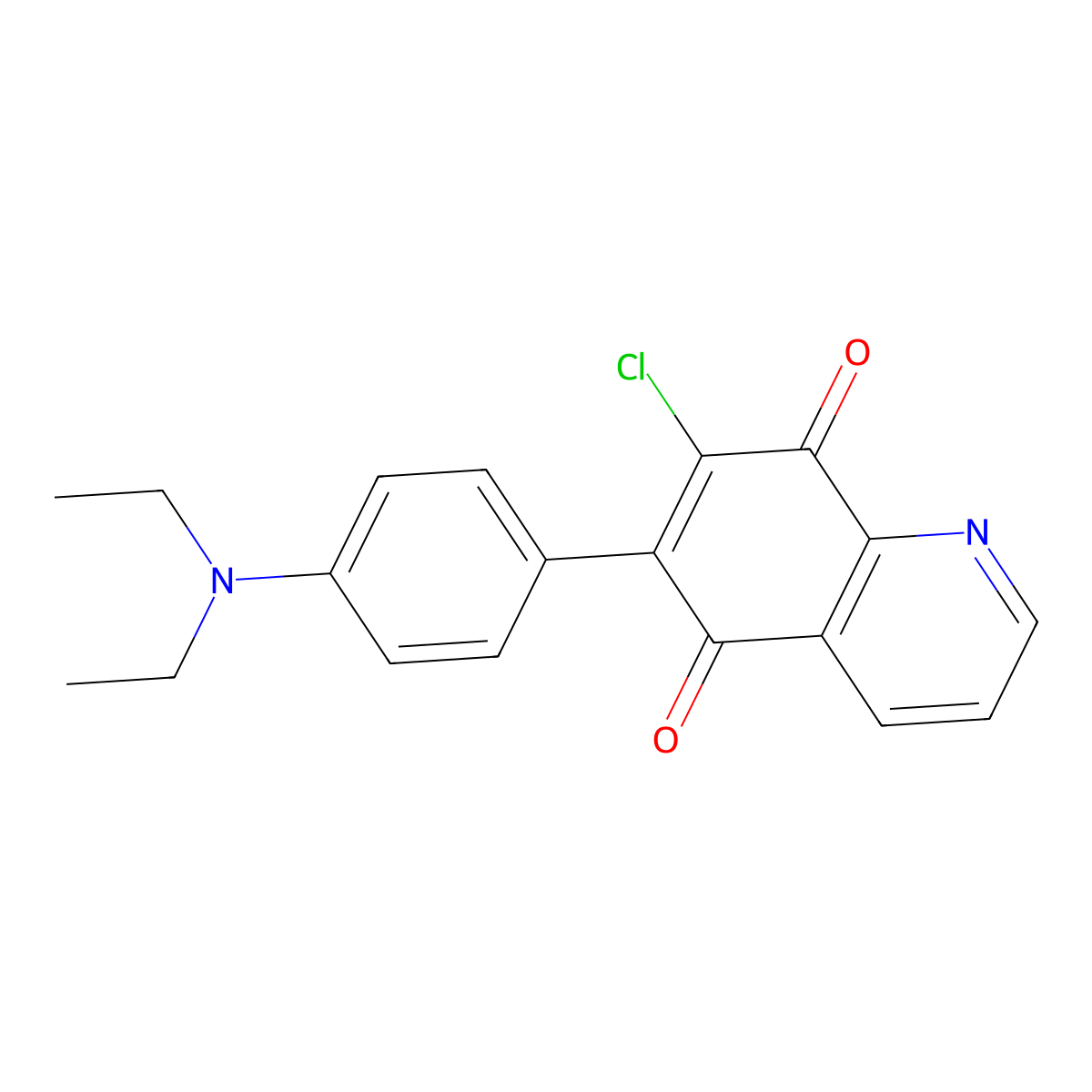 7-Chloro-6-[4-(diethylamino)phenyl]quinoline-5,8-dione molecular structure, CAS 389614-94-2