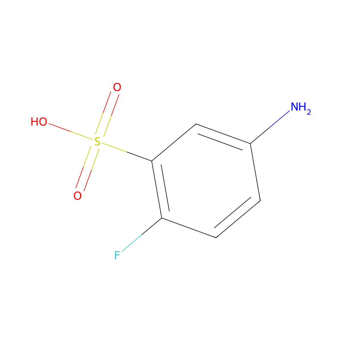 5-Amino-2-fluorobenzenesulfonic acid molecular structure, CAS 38962-61-7