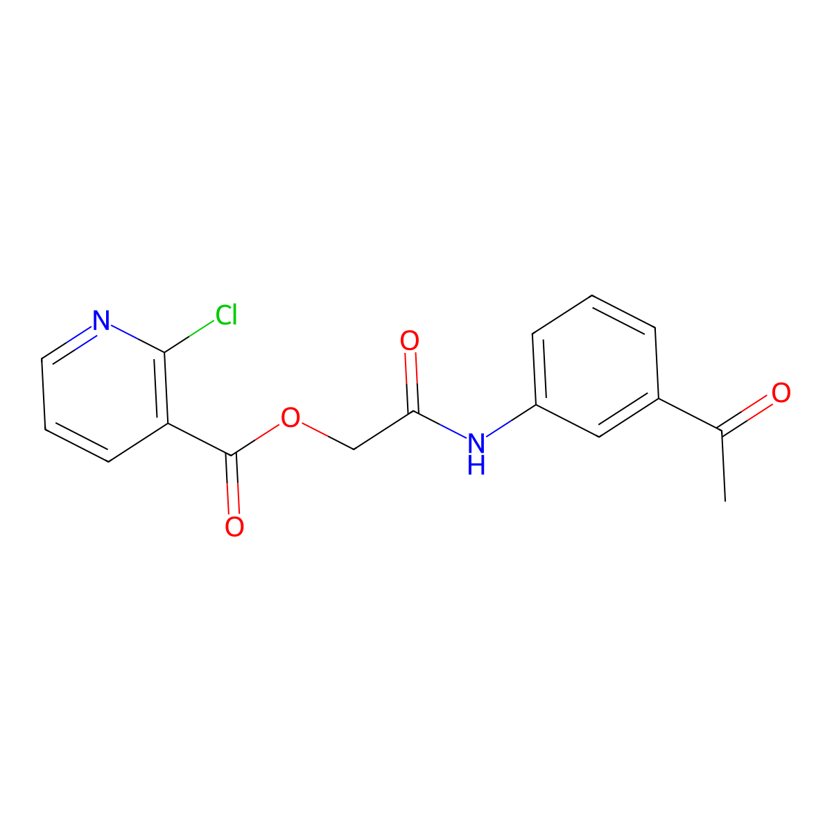 [2-(3-Acetylanilino)-2-oxoethyl] 2-chloropyridine-3-carboxylate molecular structure, CAS 389620-30-8