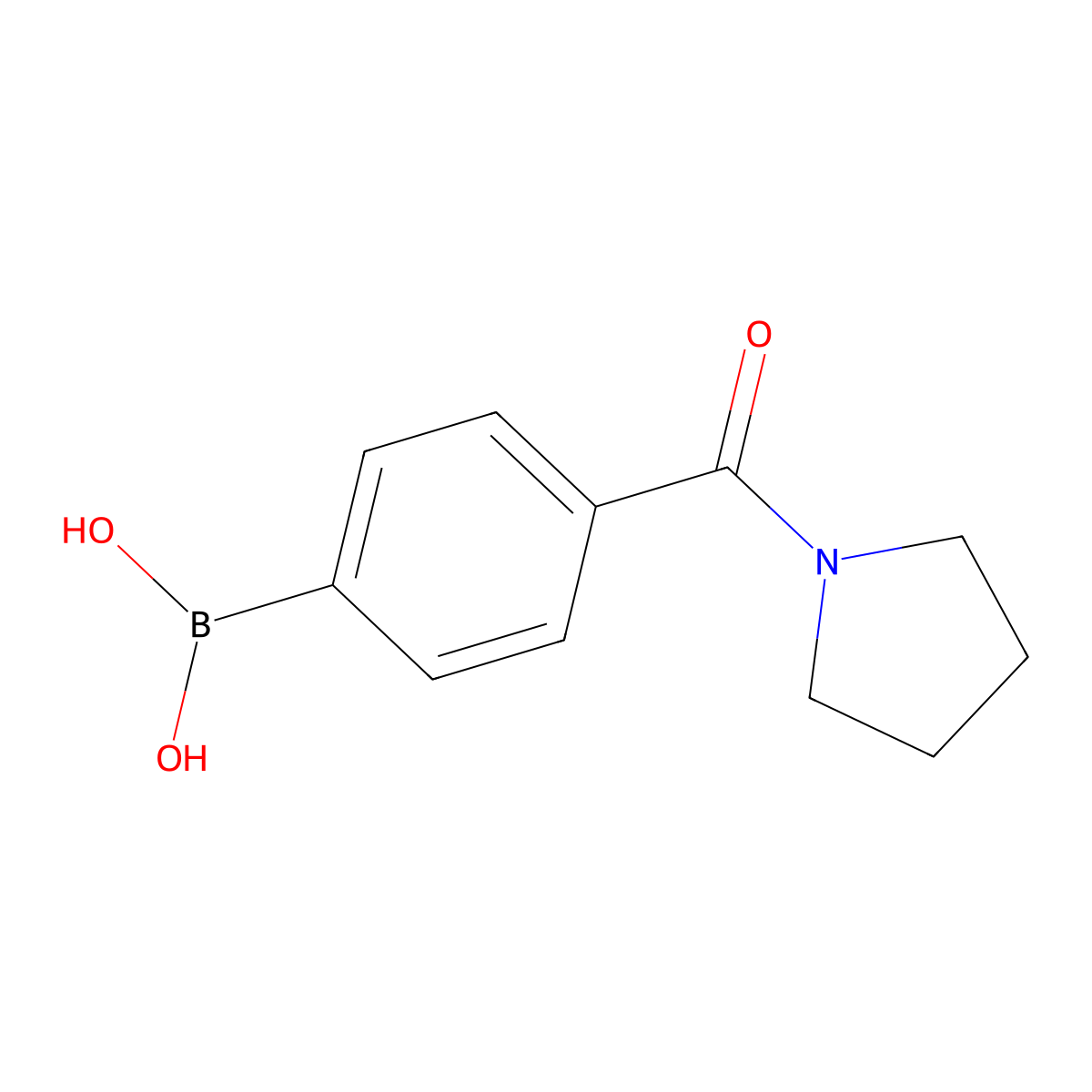 (4-(Pyrrolidine-1-carbonyl)phenyl)boronic acid molecular structure, CAS 389621-81-2