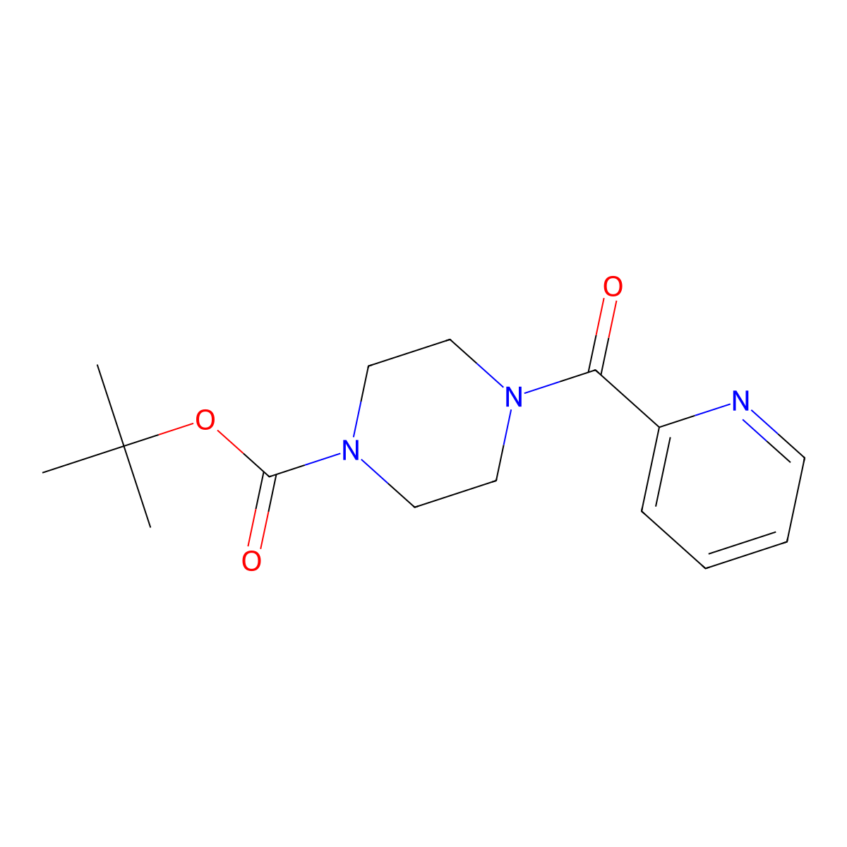 1-Boc-4-(2-pyridinylcarbonyl)-piperazine molecular structure, CAS 389628-28-8