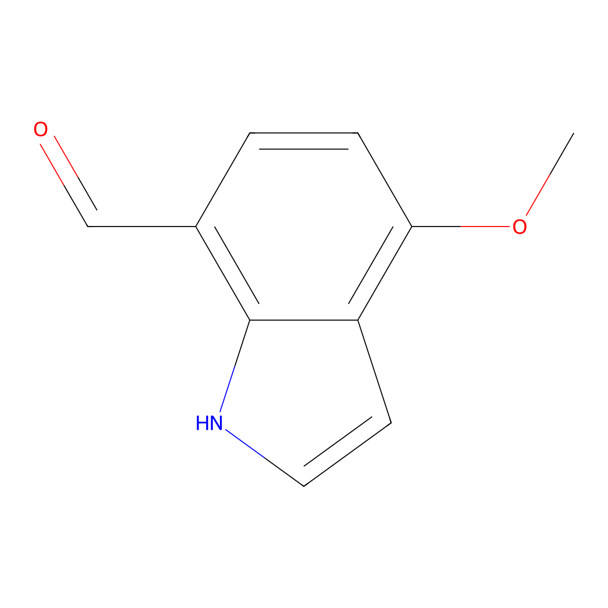 4-methoxy-1H-indole-7-carbaldehyde molecular structure, CAS 389628-49-3