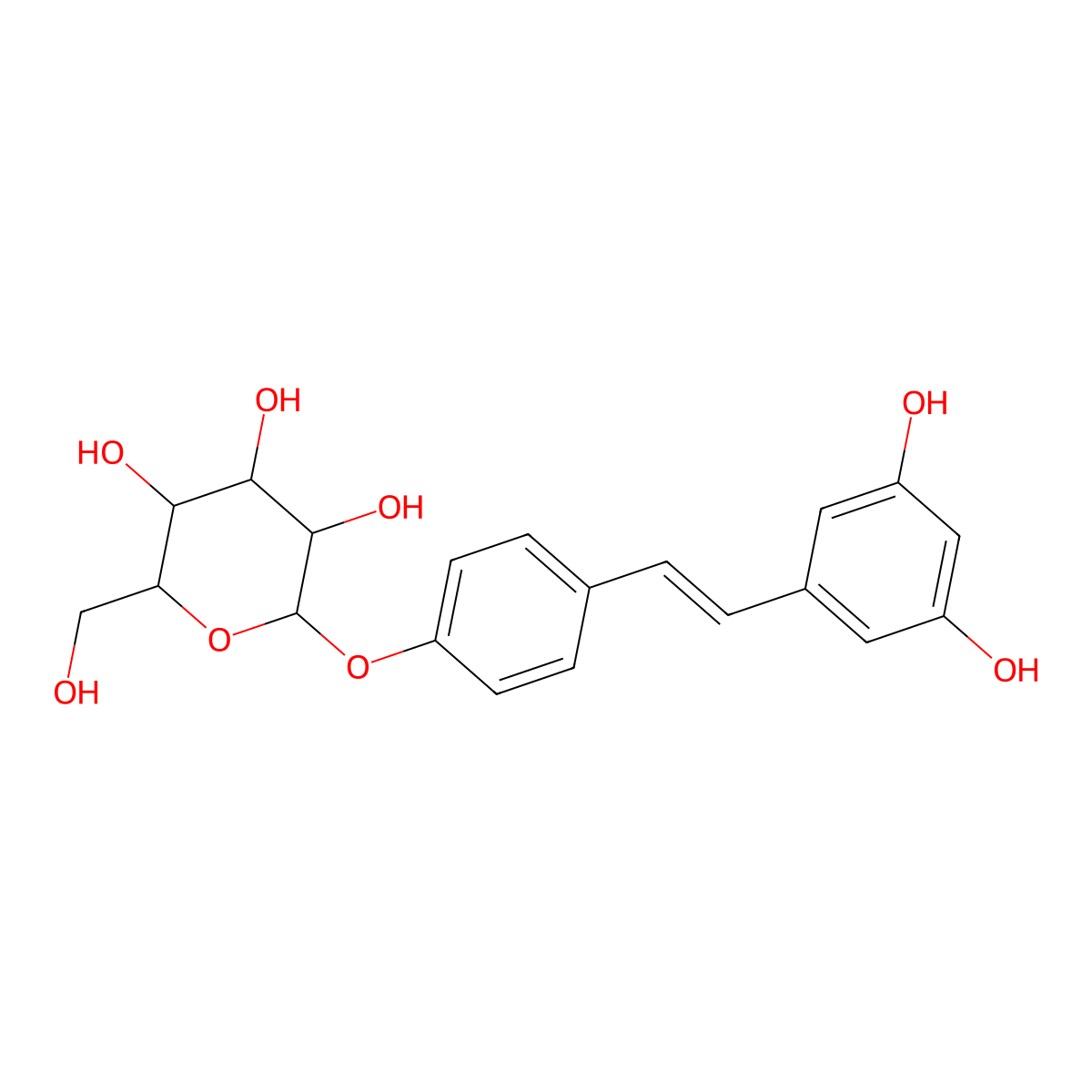 Resveratroloside molecular structure, CAS 38963-95-0