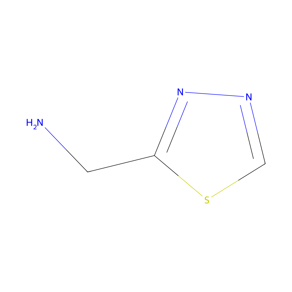 (1,3,4-Thiadiazol-2-yl)methanamine molecular structure, CAS 389630-98-2