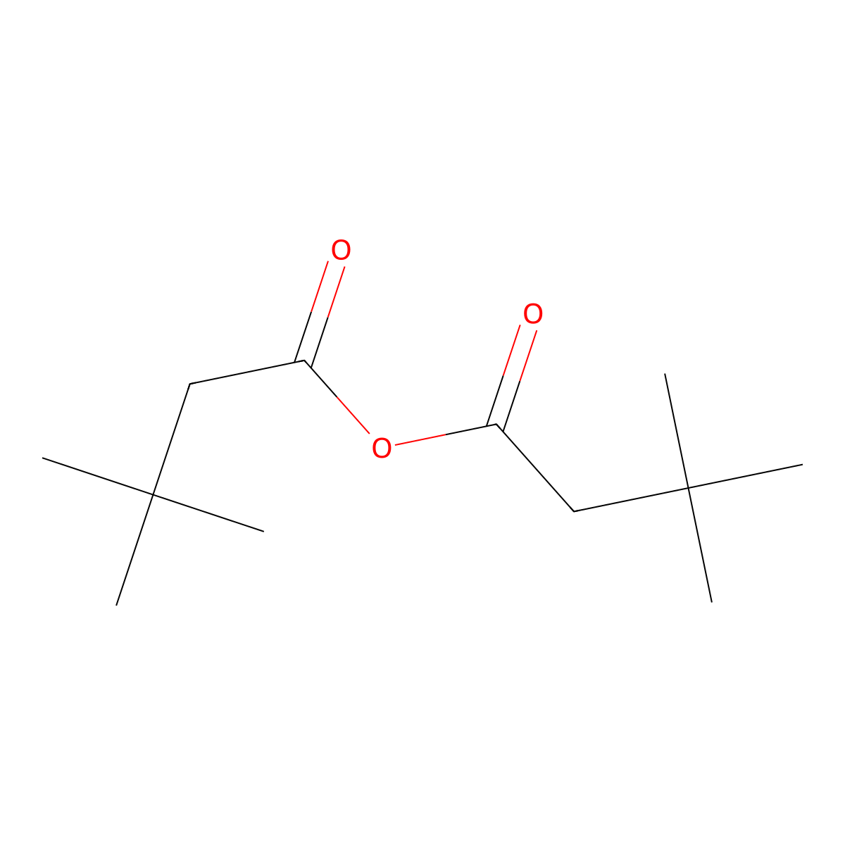 3,3-Dimethylbutanoic anhydride molecular structure, CAS 38965-26-3