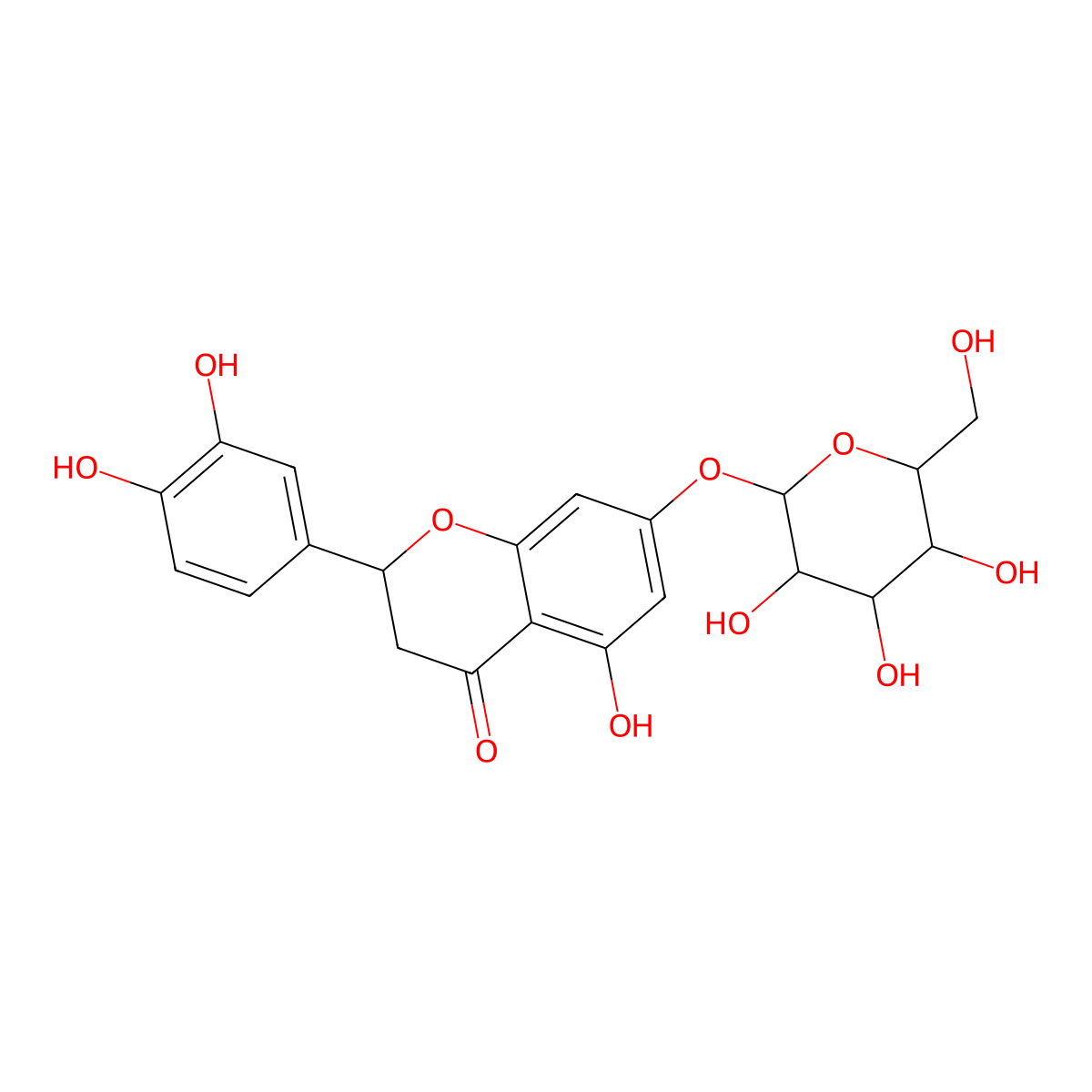 Eriodictyol-7-O-Glucoside molecular structure, CAS 38965-51-4
