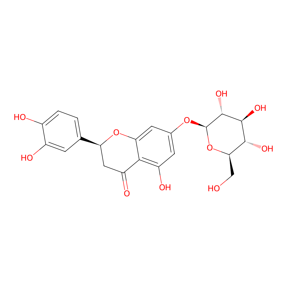 Eriodictyol-7-O-Glucoside molecular structure, CAS 38965-51-4