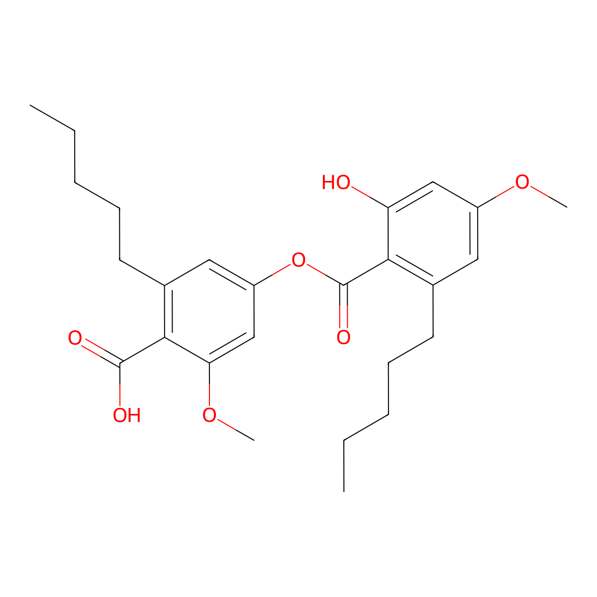 2'-O-methylperlatolic acid molecular structure, CAS 38968-07-9