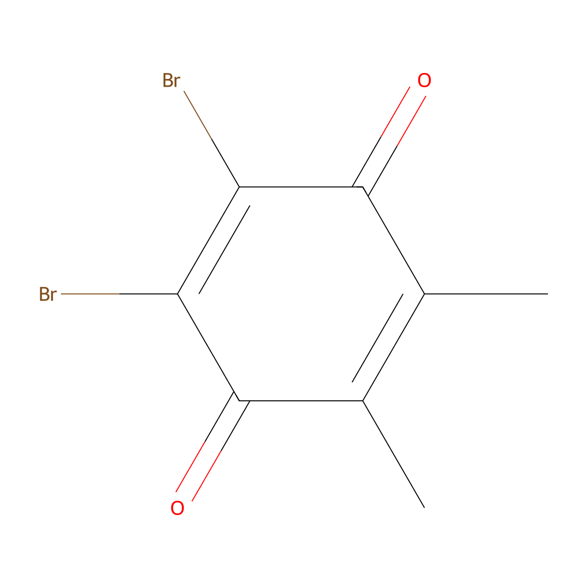 2,3-Dibromo-5,6-dimethyl-1,4-benzoquinone molecular structure, CAS 38969-08-3