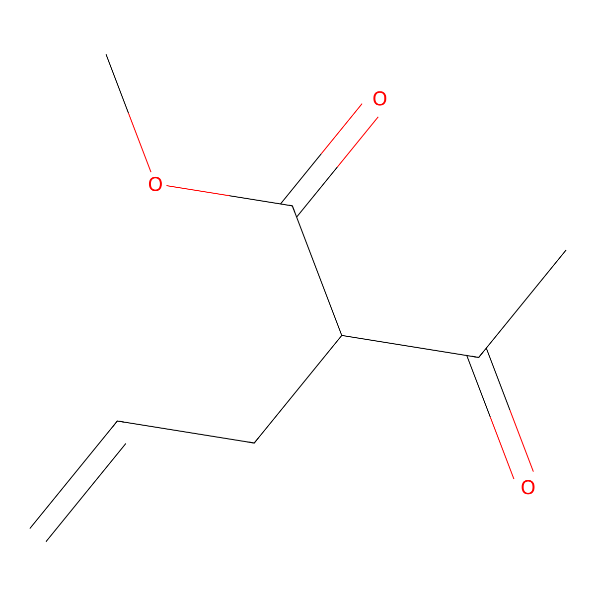4-Pentenoic acid, 2-acetyl-, methyl ester molecular structure, CAS 3897-04-9