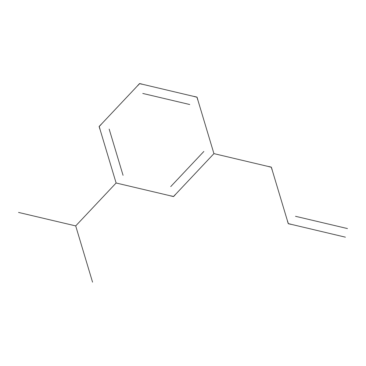 1-(Prop-2-en-1-yl)-3-(propan-2-yl)benzene molecular structure, CAS 3897-63-0