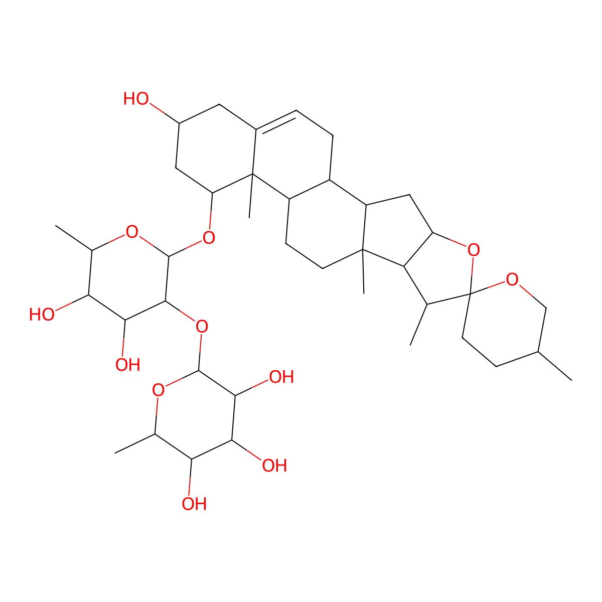 Ophiopogonin B molecular structure, CAS 38971-41-4