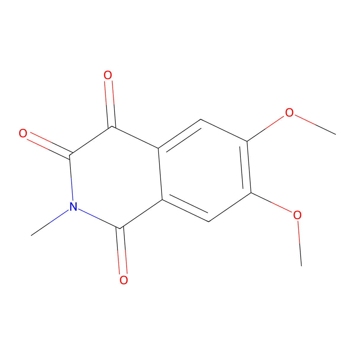 6,7-Dimethoxy-2-methylisoquinoline-1,3,4-trione molecular structure, CAS 38973-41-0
