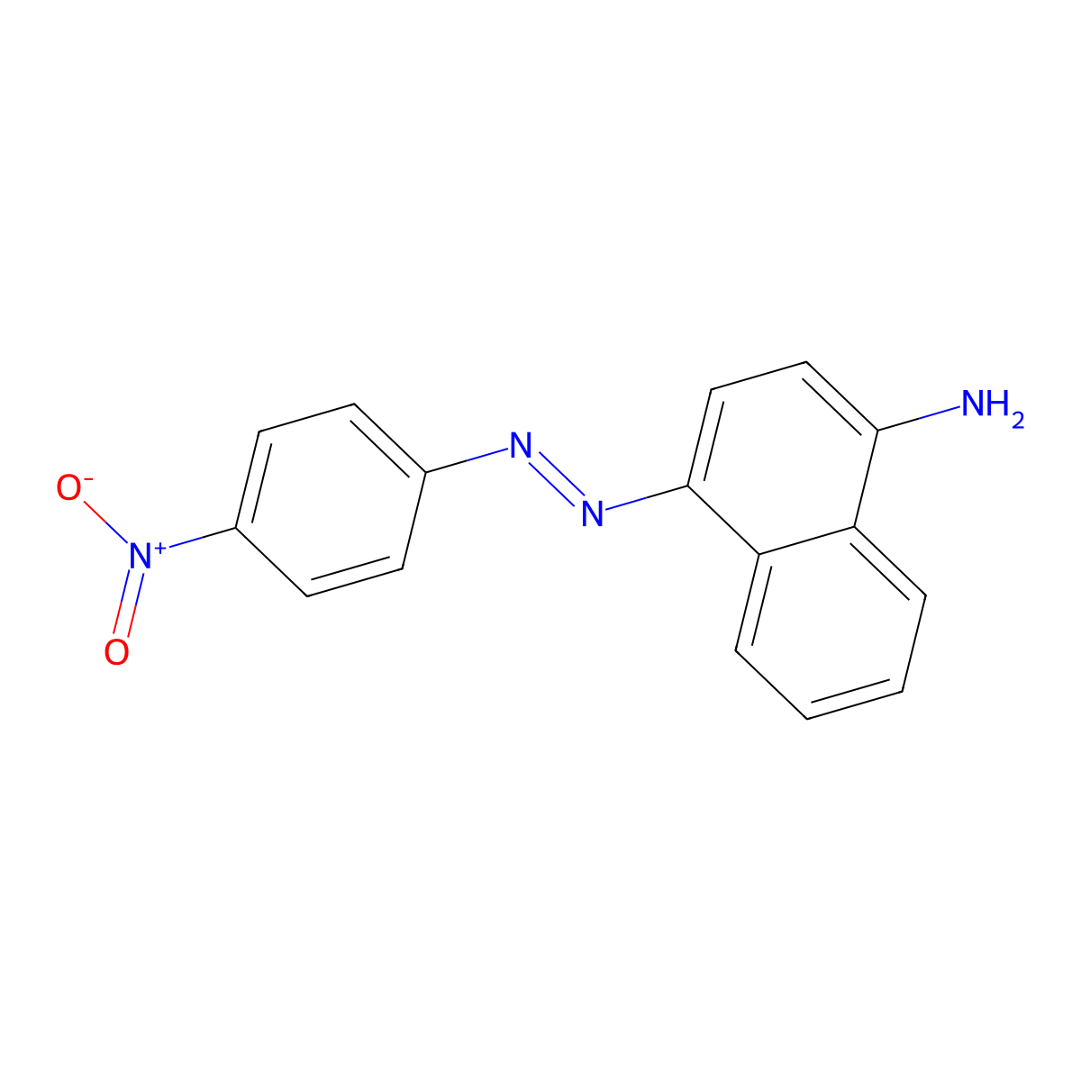 1-Naphthalenamine, 4-[2-(4-nitrophenyl)diazenyl]- molecular structure, CAS 38978-76-6
