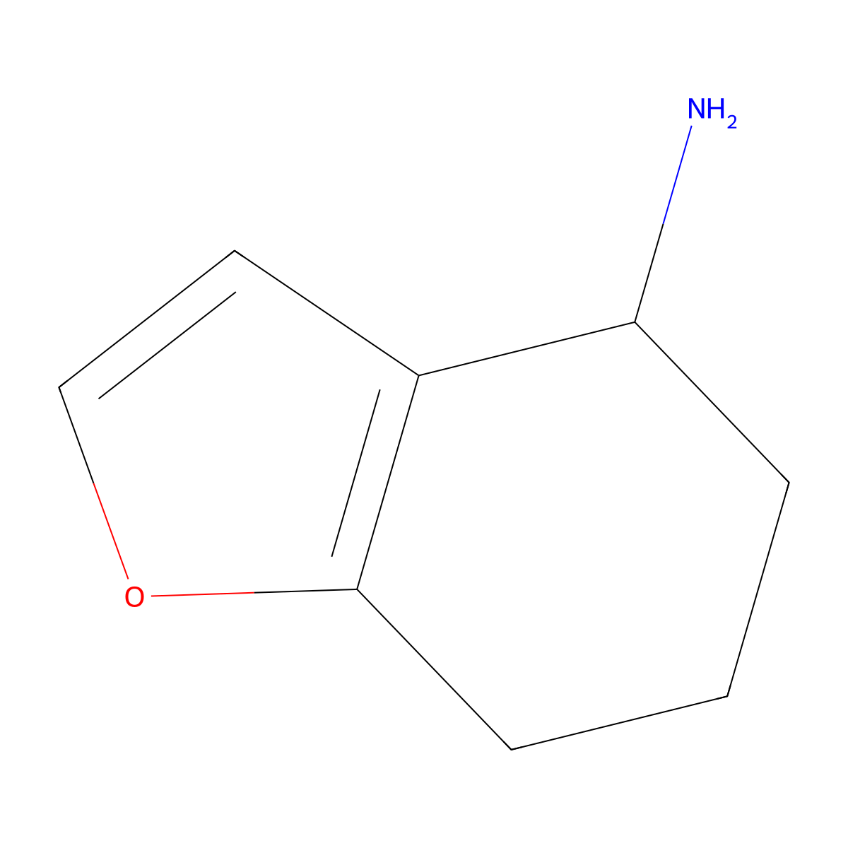 4,5,6,7-Tetrahydro-1-benzofuran-4-amine molecular structure, CAS 389795-57-7