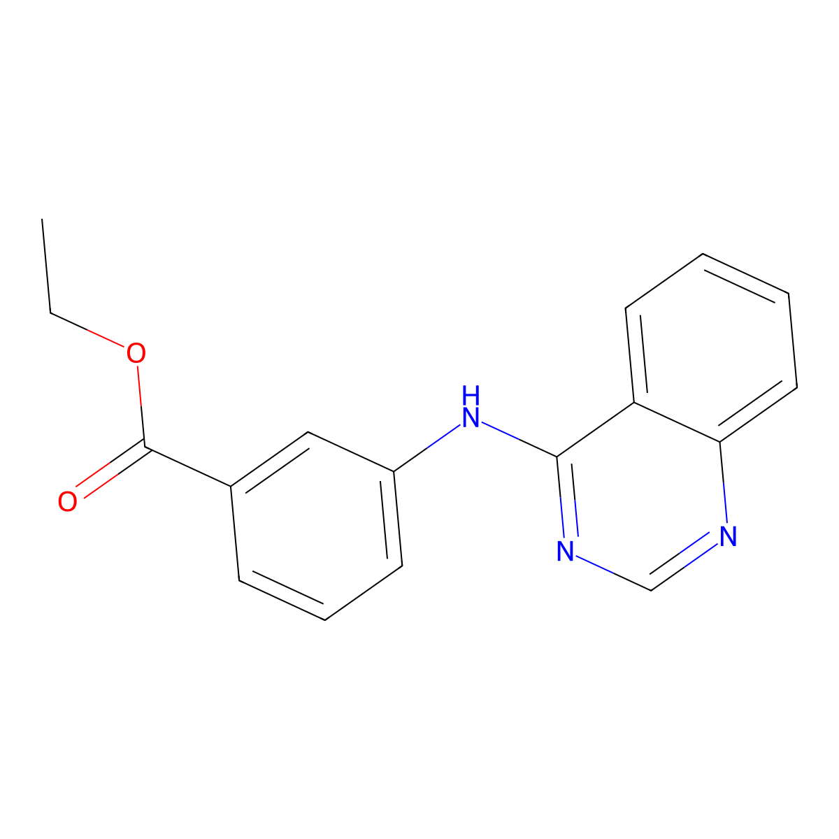 Ethyl 3-(quinazolin-4-ylamino)benzoate molecular structure, CAS 389797-98-2