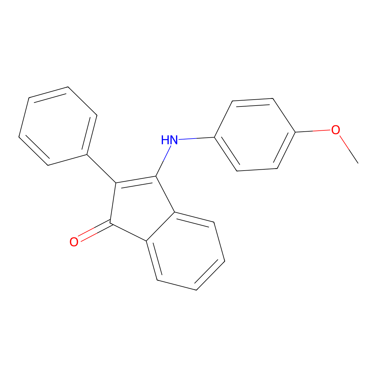 3-[(4-methoxyphenyl)amino]-2-phenyl-1H-inden-1-one molecular structure, CAS 389798-94-1