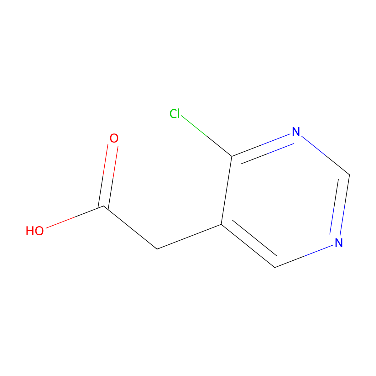 2-(4-Chloropyrimidin-5-yl)acetic acid molecular structure, CAS 389799-46-6