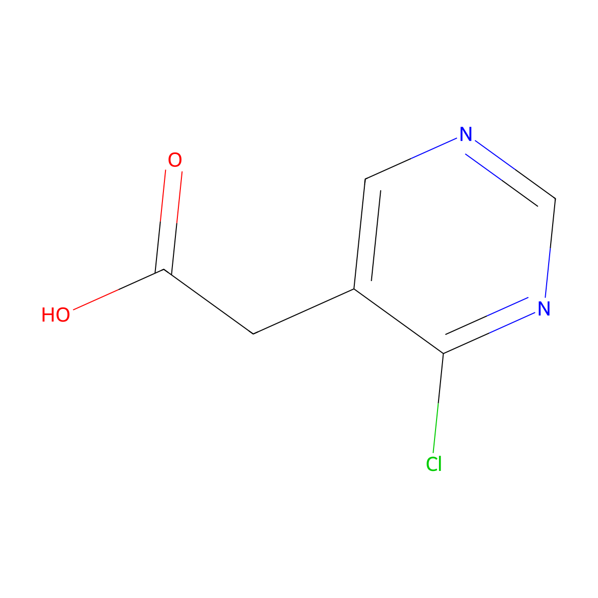 2-(4-Chloropyrimidin-5-yl)acetic acid molecular structure, CAS 389799-46-6