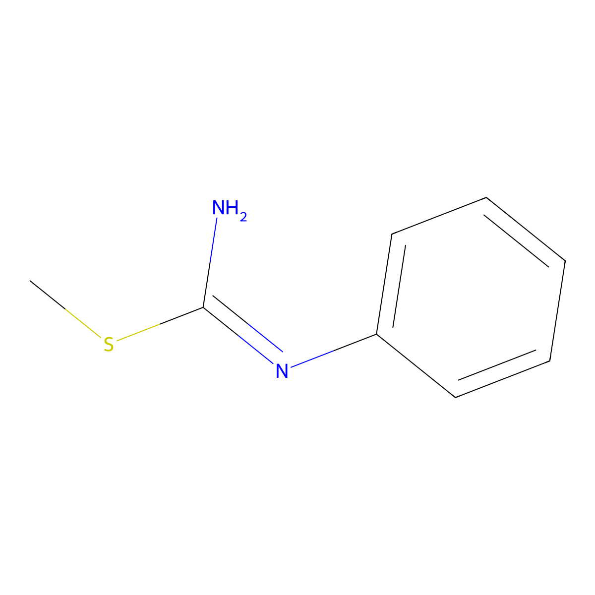 Methyl phenylcarbamimidothioate molecular structure, CAS 3898-07-5