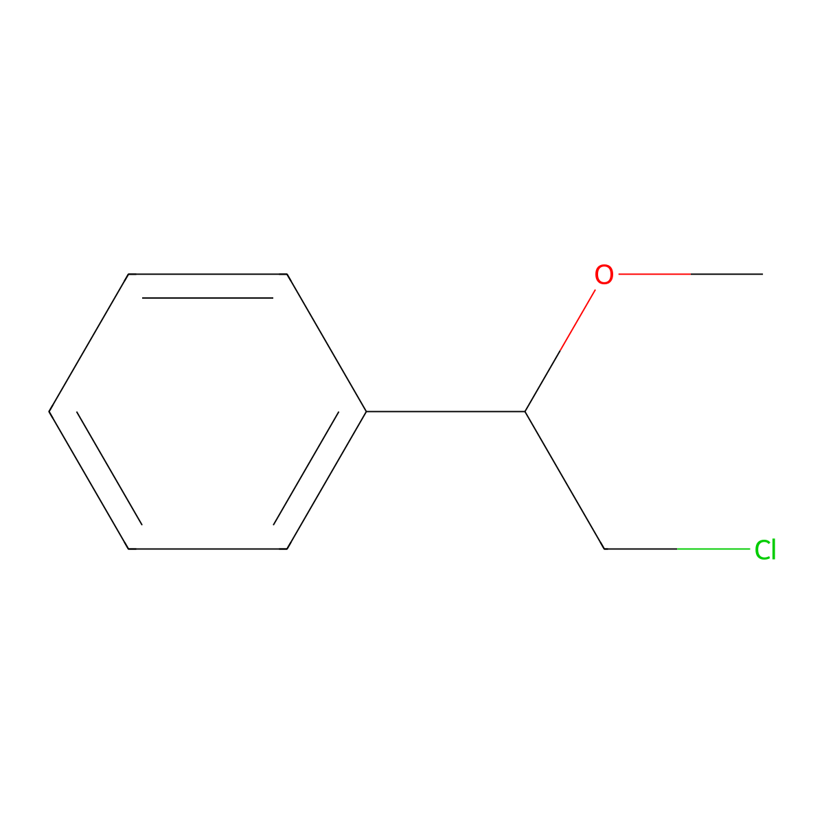 (2-Chloro-1-methoxyethyl)benzene molecular structure, CAS 3898-26-8