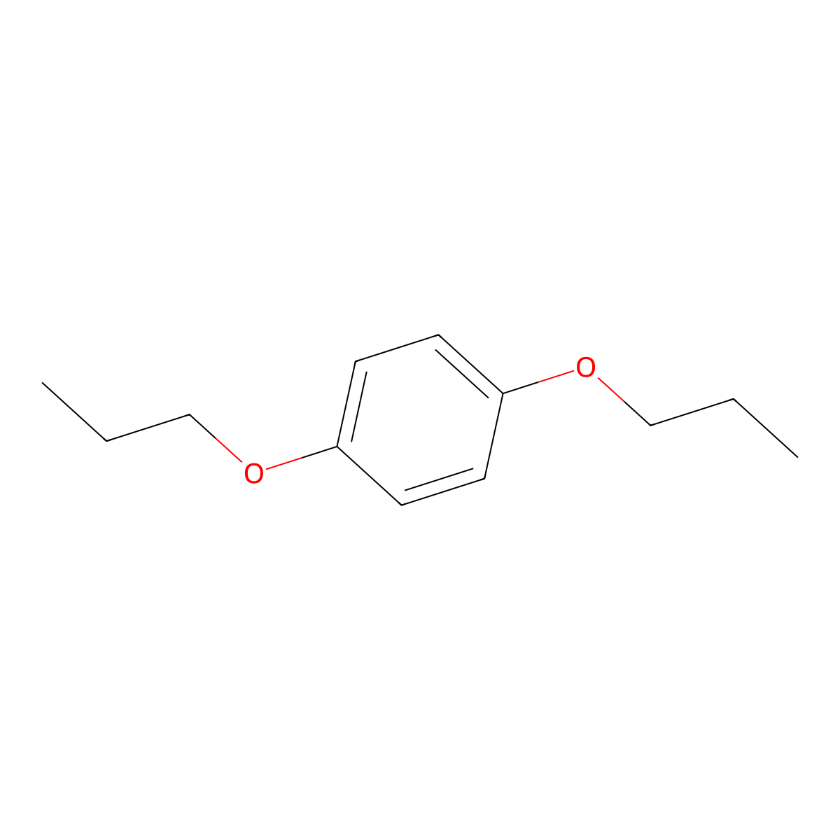 1,4-Dipropoxybenzene molecular structure, CAS 3898-41-7