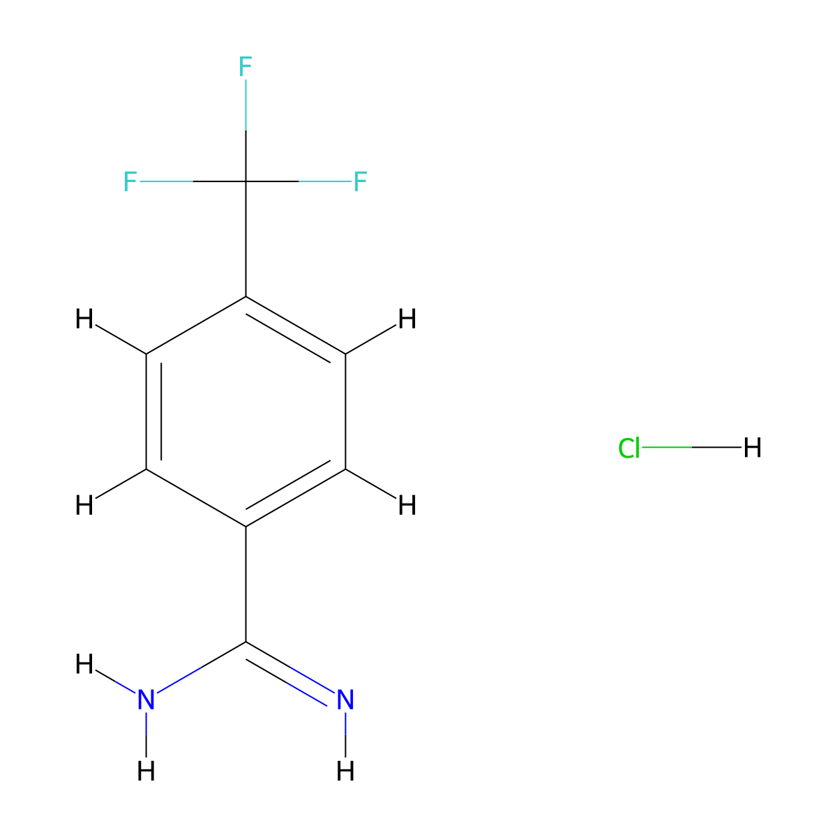 4-(Trifluoromethyl)benzamidine Hydrochloride molecular structure, CAS 38980-96-0