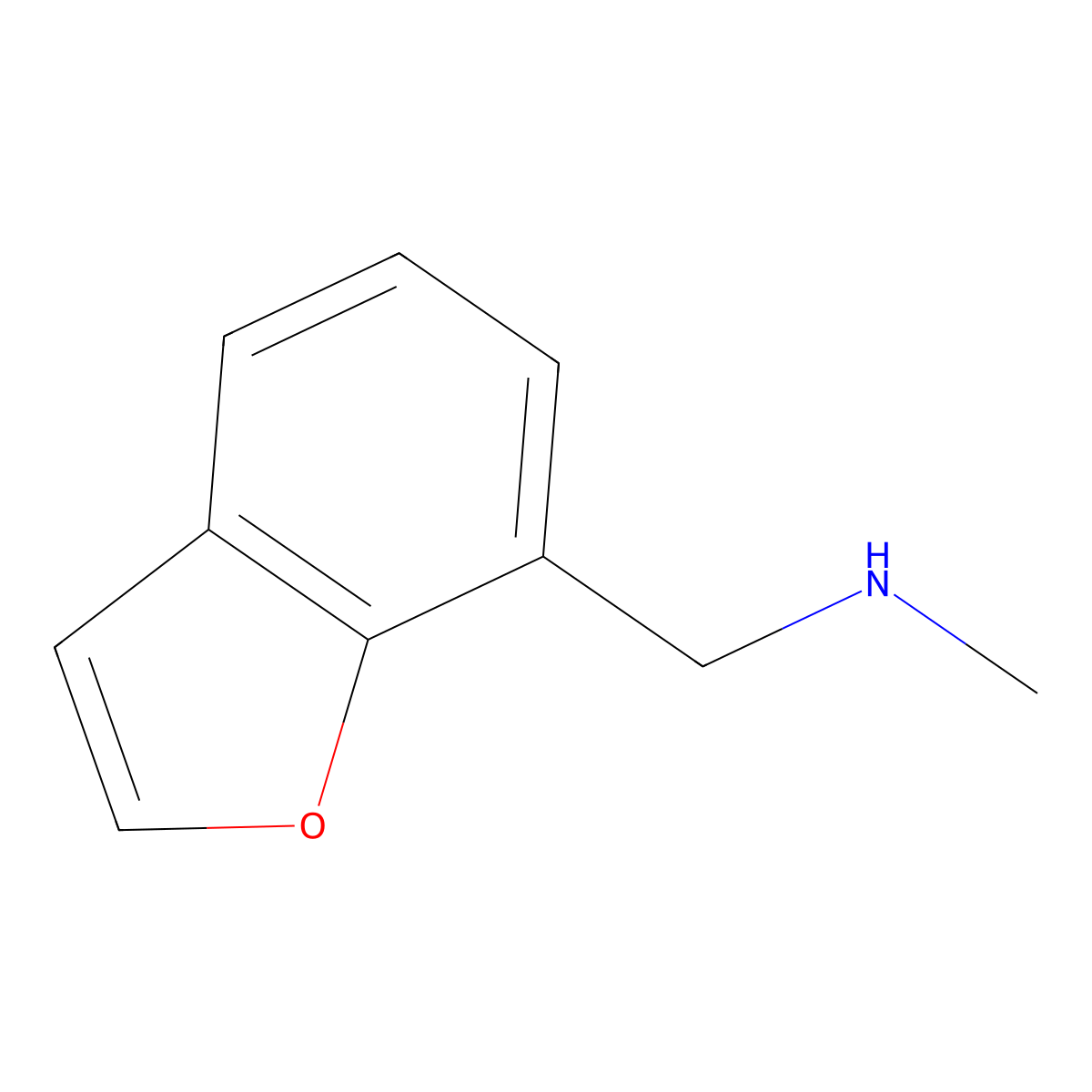 1-(Benzofuran-7-yl)-N-methylmethanamine molecular structure, CAS 389806-25-1