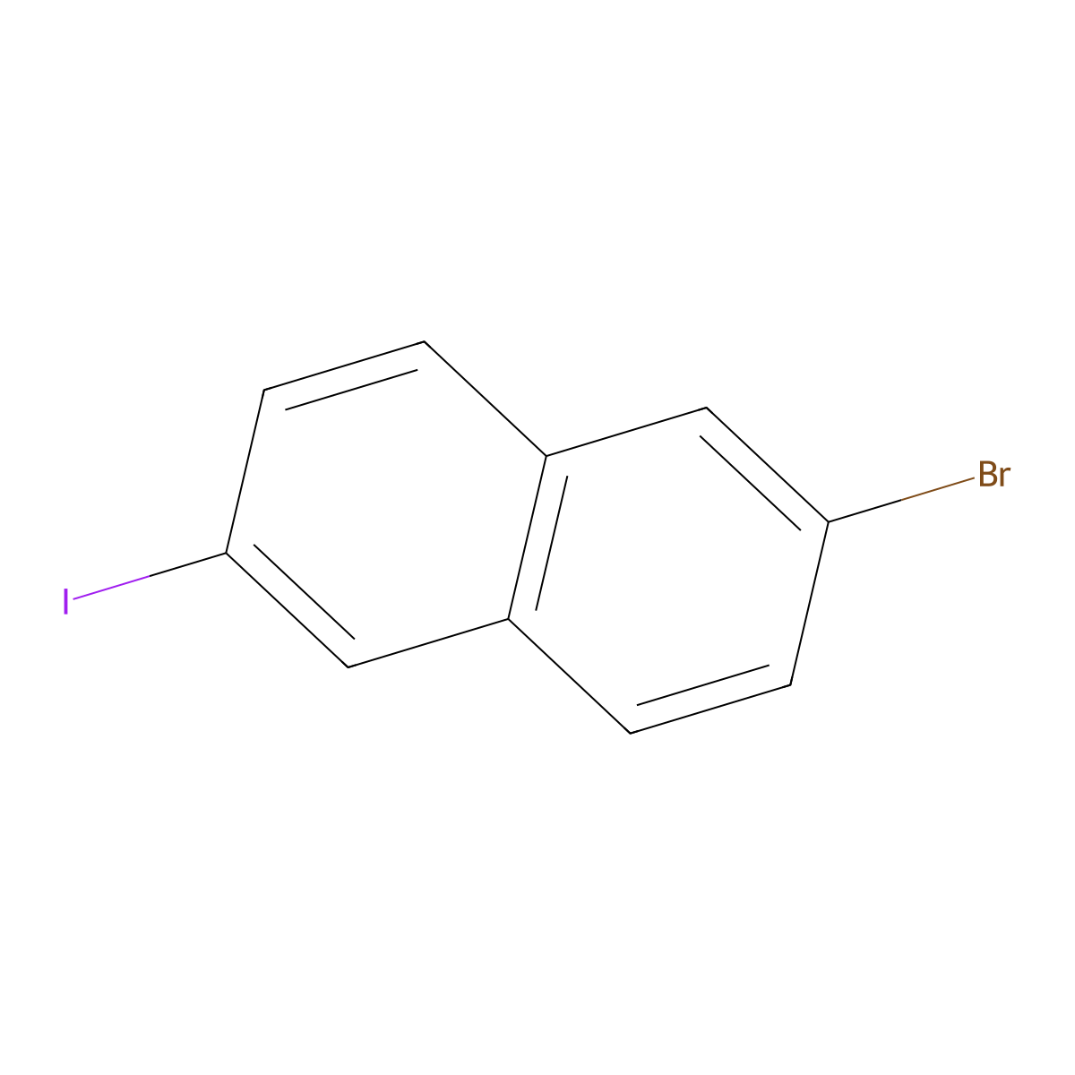 2-Bromo-6-iodonaphthalene molecular structure, CAS 389806-32-0