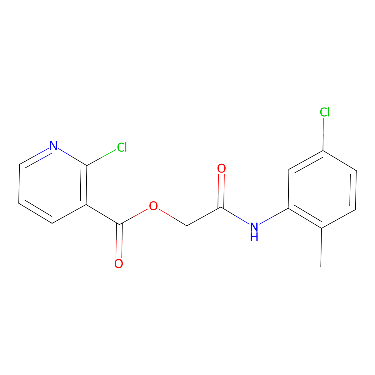[(5-Chloro-2-methylphenyl)carbamoyl]methyl 2-chloropyridine-3-carboxylate molecular structure, CAS 389810-36-0