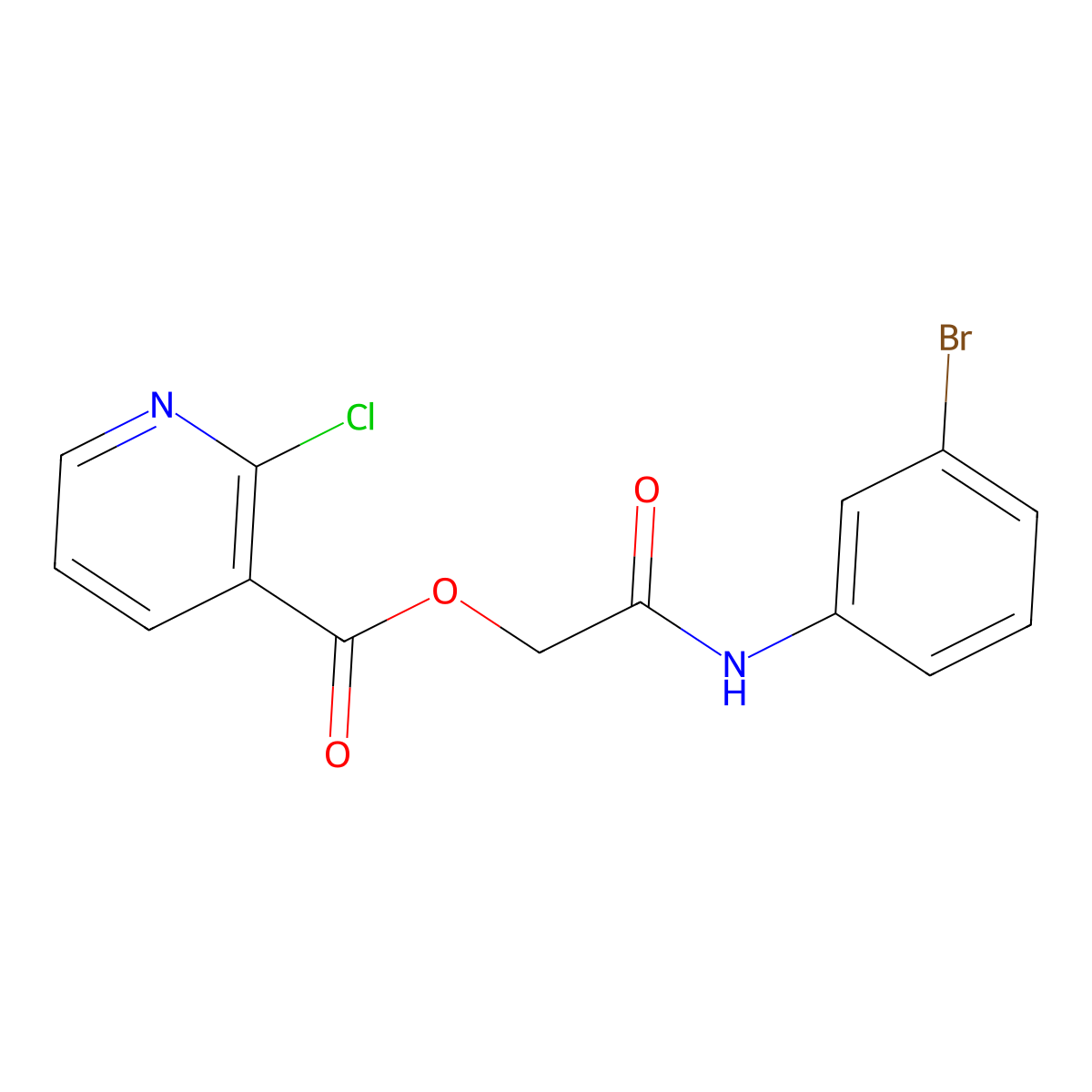 [(3-Bromophenyl)carbamoyl]methyl 2-chloropyridine-3-carboxylate molecular structure, CAS 389810-56-4