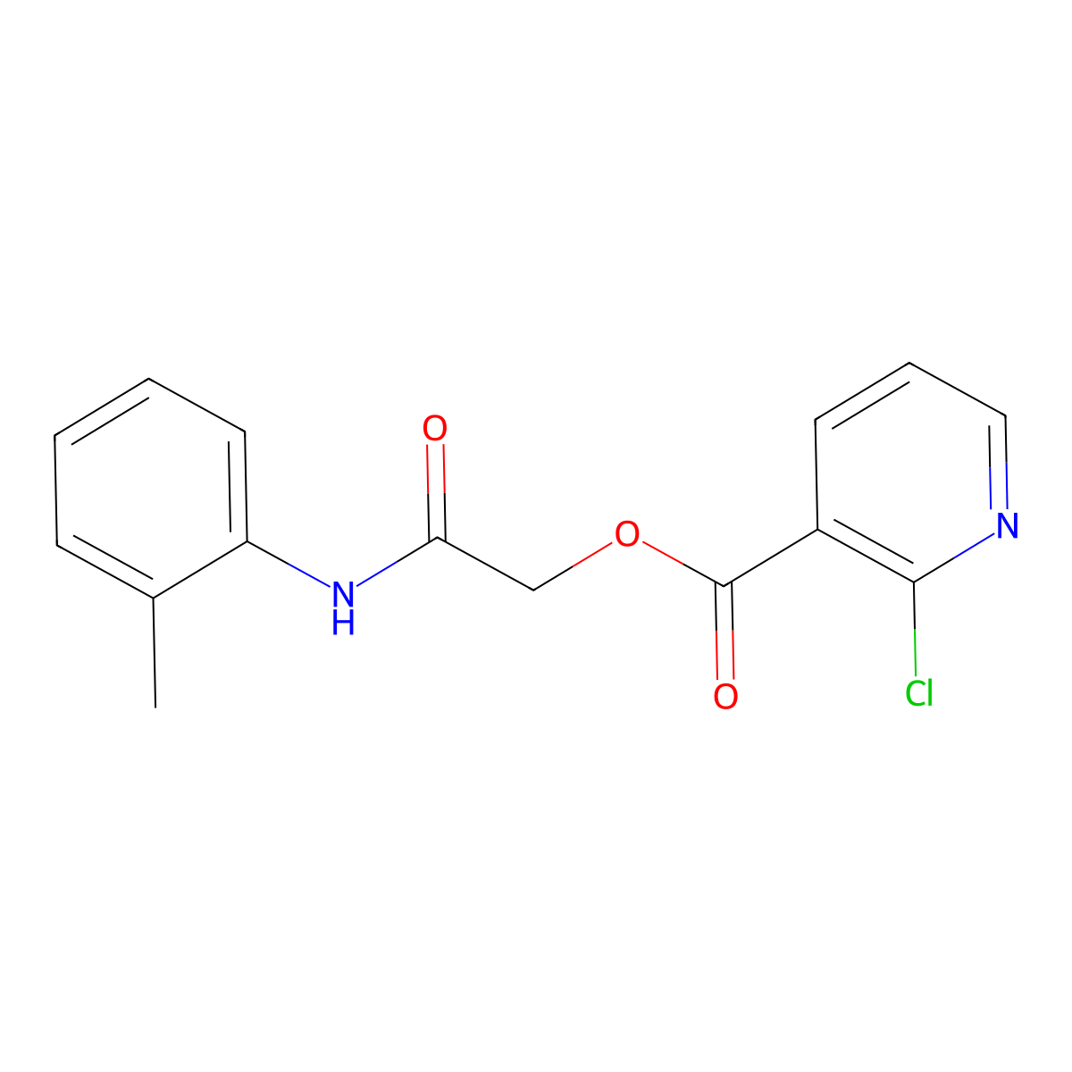 [(2-Methylphenyl)carbamoyl]methyl 2-chloropyridine-3-carboxylate molecular structure, CAS 389810-59-7