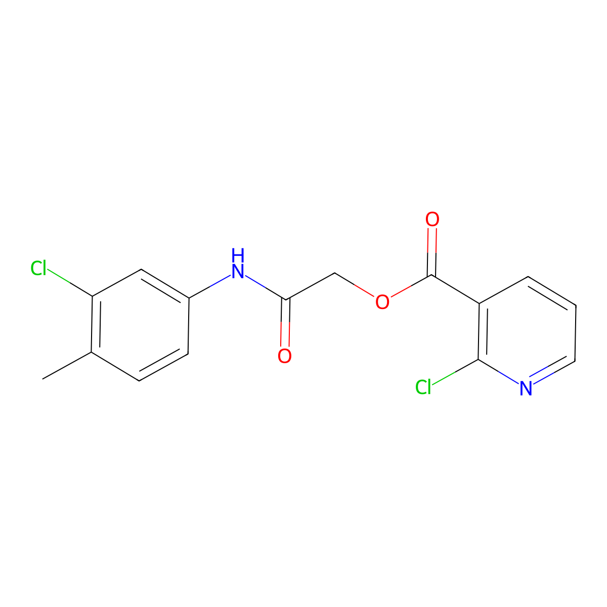[(3-Chloro-4-methylphenyl)carbamoyl]methyl 2-chloropyridine-3-carboxylate molecular structure, CAS 389810-69-9