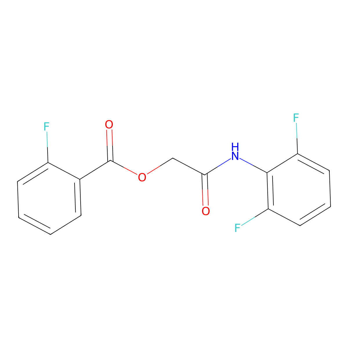[(2,6-Difluorophenyl)carbamoyl]methyl 2-fluorobenzoate molecular structure, CAS 389810-76-8