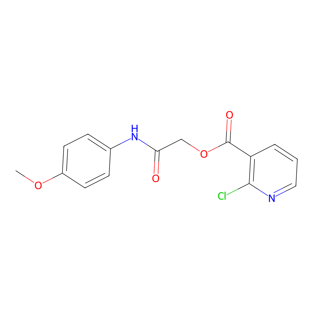 [(4-Methoxyphenyl)carbamoyl]methyl 2-chloropyridine-3-carboxylate molecular structure, CAS 389810-98-4