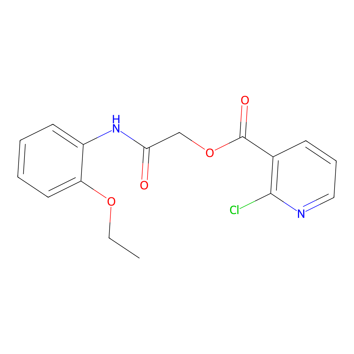[(2-Ethoxyphenyl)carbamoyl]methyl 2-chloropyridine-3-carboxylate molecular structure, CAS 389811-30-7